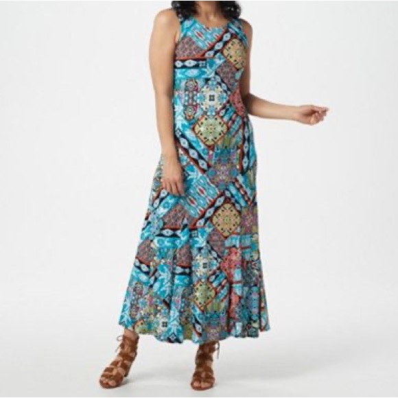 Attitudes by Renee Jersey Maxi Dress 3X Petite - Picture 6 of 7